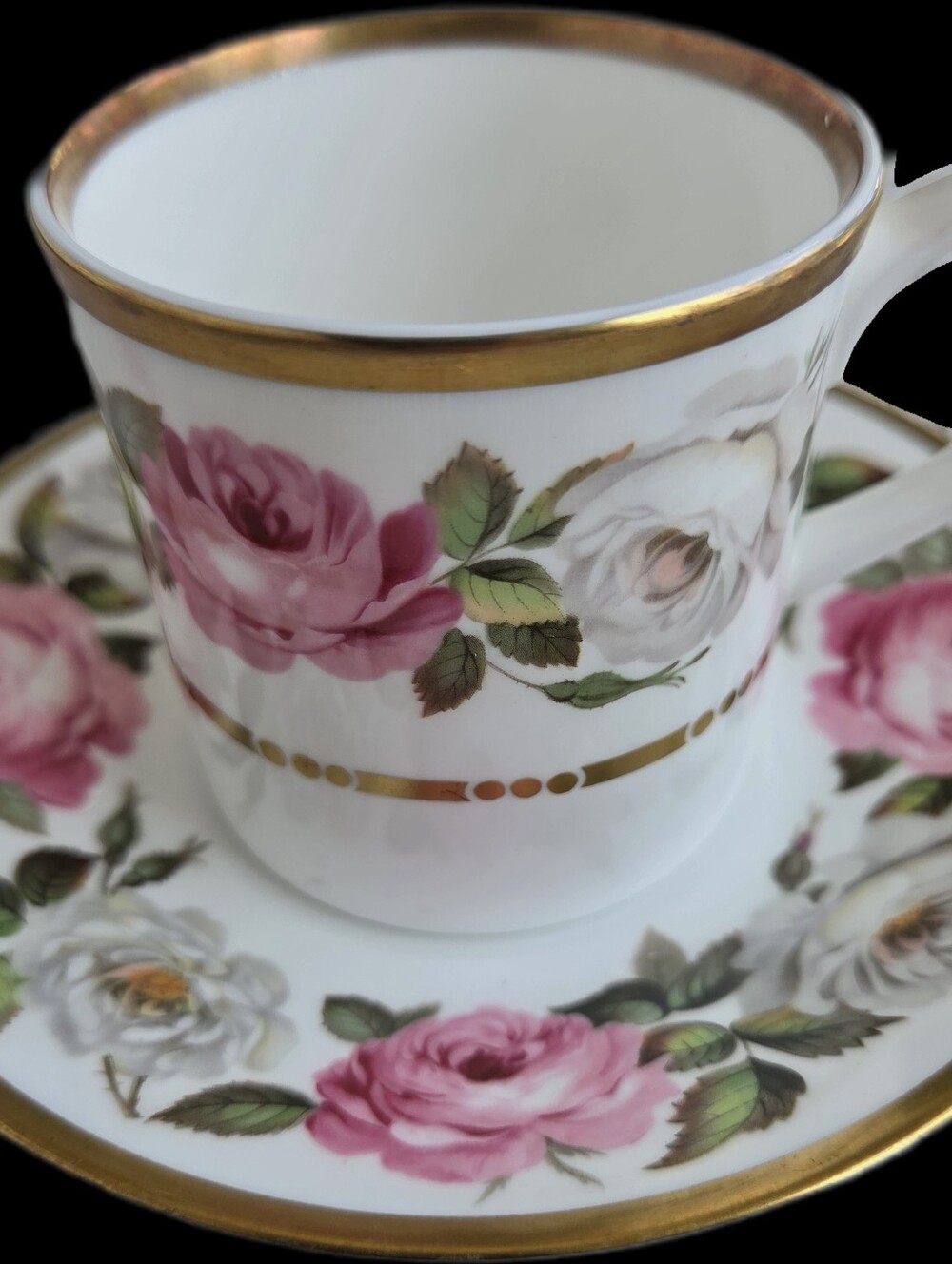 Royal Worcester Royal Garden 1968 Demitasse Cup Saucer